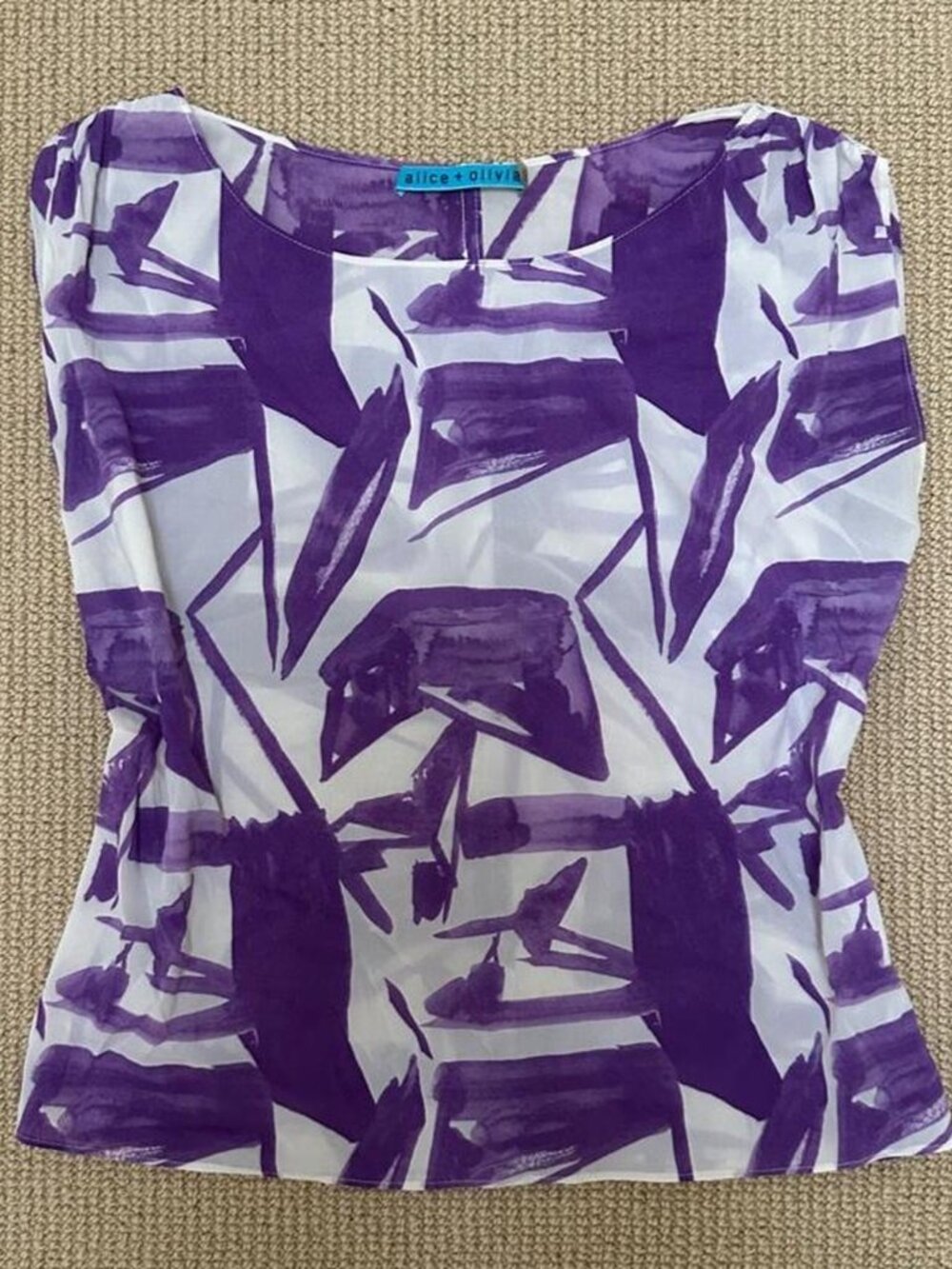 alice + olivia Women's Purple Blouse